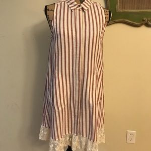 🍑Umgee Striped Mini Dress